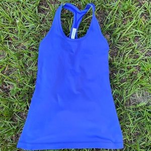 Lululemon royal blue racer back tank top size 6